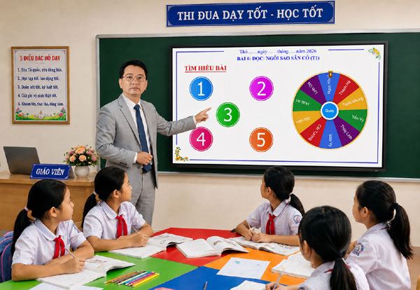 Lớp học thầy Minh rất nền nếp và chăm chỉ
